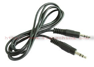Audio cable, DC3.5mm Stereo plug to DC3.5mm Stereo socket 0.15m extension cable