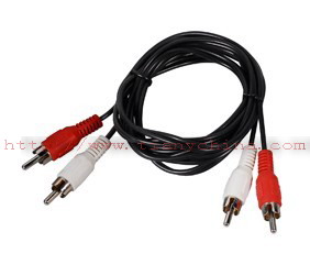 2RCA male TO 2RCA male 6ft(1.8m)Audio Cable.
