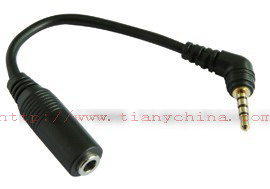 Audio cable DC2.5mm90Stereo plug to DC2.5mm Stereo socket 3ft(1m)extension cable