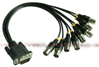 VGA RGB monitor HD 15M/8 x BNC plug, available in 1ft (0.3m)cable