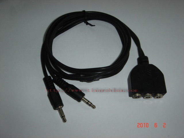 DC3.5mm Stereo to DC 3.5 socket 3 combo 3ft(1.0m)extension cable